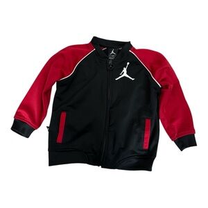 Jordan Baby Zip-Up Sweater 24M Black Red Jumpman Logo Toddler Jacket‎ Sweatshirt